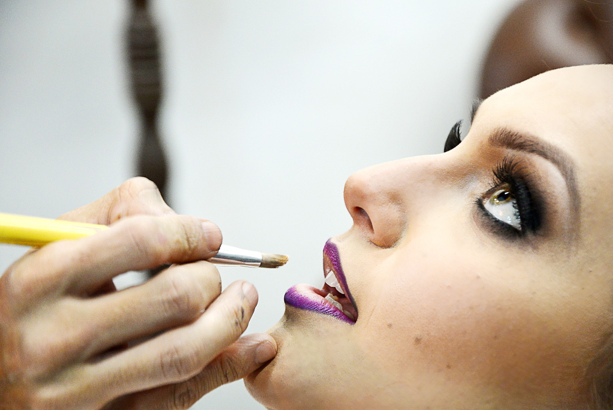 O batom ousado da noiva