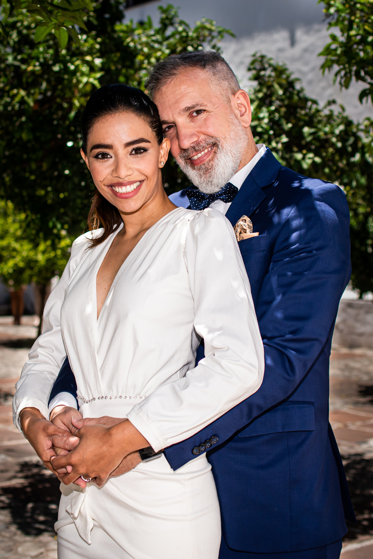 Retrato de Pablo Duggan y Karen en el centro cultual Recoleta.