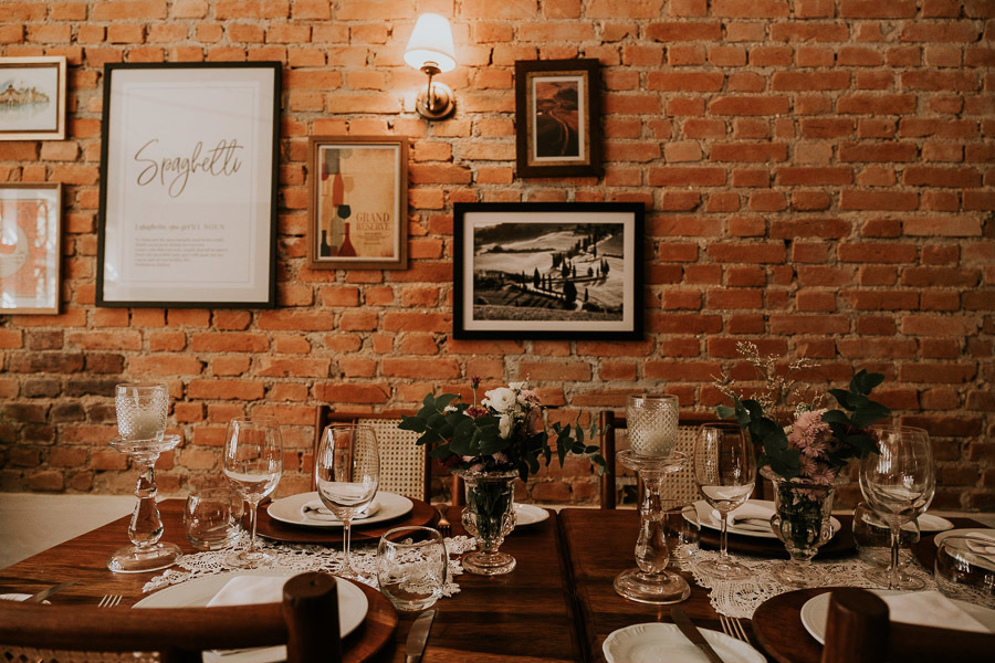 Mini wedding de Beatriz e Rafael no restaurante Spaghetti Notte, no bairro Jardins em São Paulo por Anderson Crepaldi Fotografia