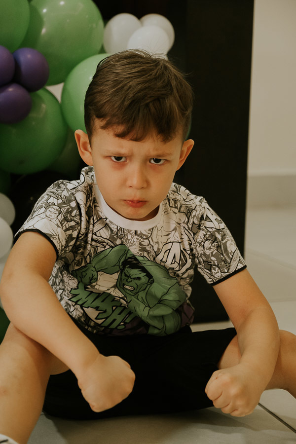 Festa de aniversário Pedro com tema O Incrível Hulk em São Paulo por Anderson Crepaldi Fotografia
