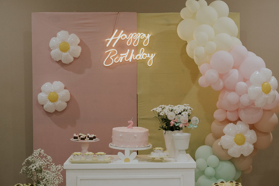 Festa de aniversário infantil da Manuela com tema girassol em Taboão da Serra