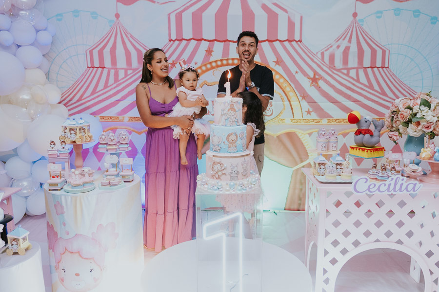 Festa infantil Cecília com tema circo no salão de festas da Komatsu por Anderson Crepaldi Fotografia