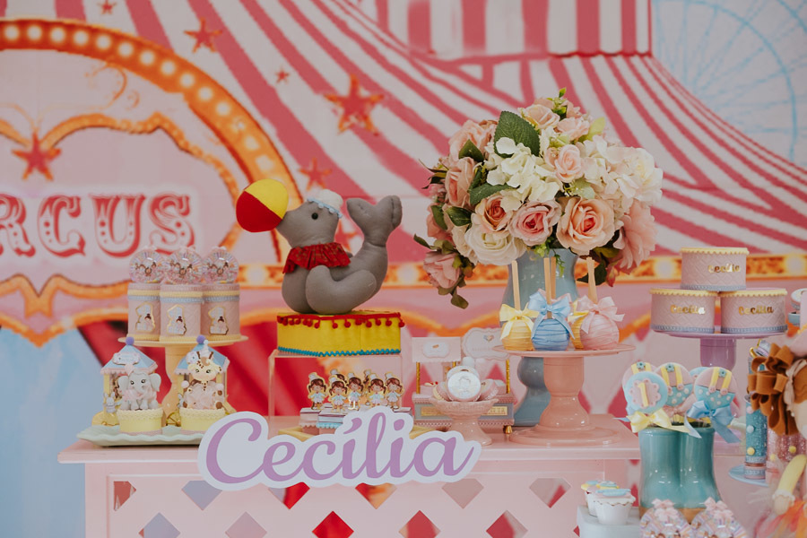Festa infantil Cecília com tema circo no salão de festas da Komatsu por Anderson Crepaldi Fotografia