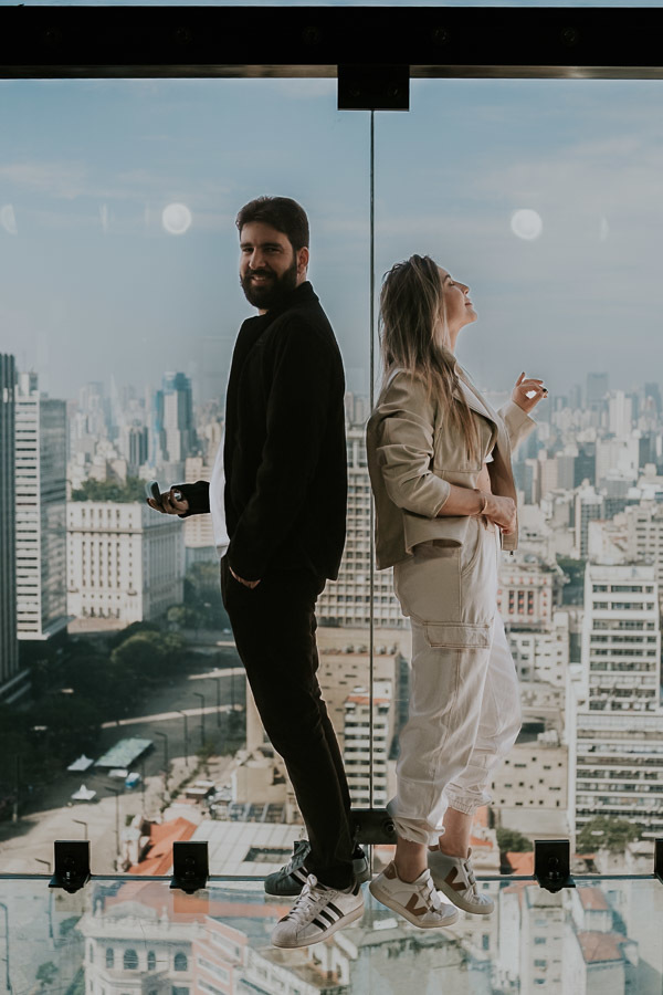 Pedido de casamento no Sampa Sky de Thiago e Gisele por Anderson Crepaldi Fotografia