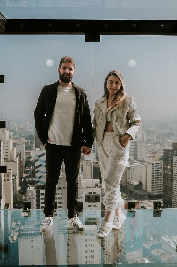 Pedido de casamento no Sampa Sky de Thiago e Gisele por Anderson Crepaldi Fotografia