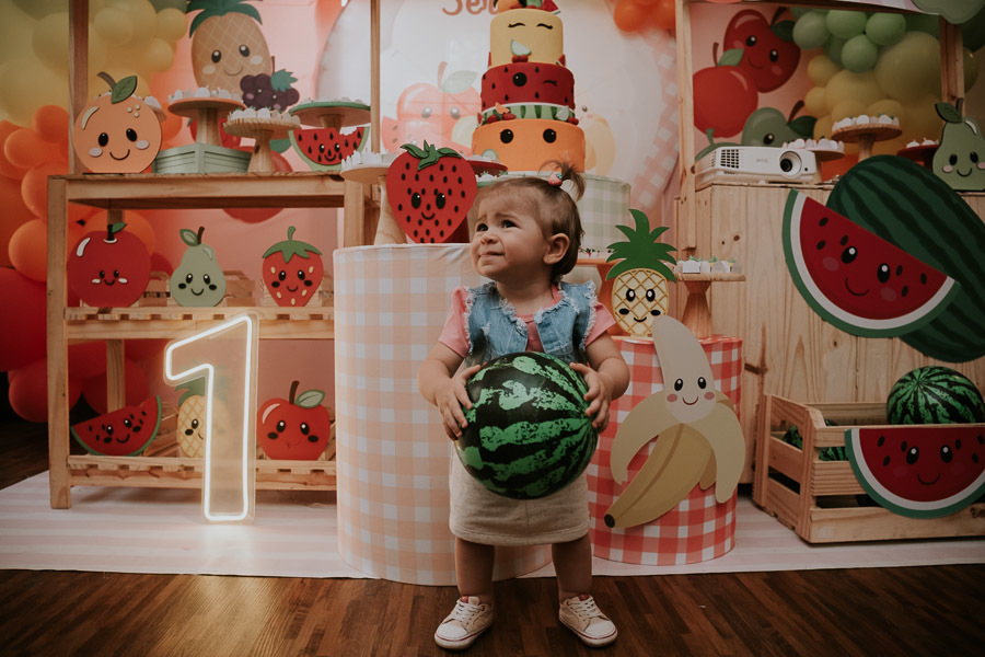 Festa infantil com tema frutas de Serena no Restaurante Famiglia Geraci por Anderson Crepaldi Fotografia