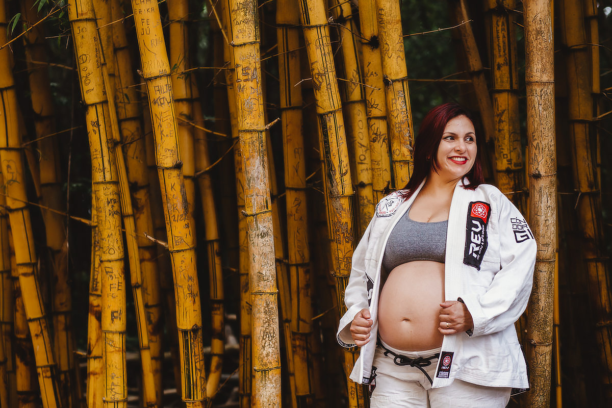 Ensaio Gestante do Parque da Independência em SP Tema Jiu Jitsu