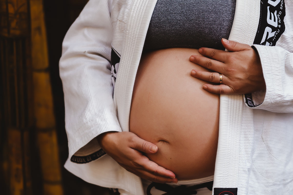 Ensaio Gestante do Parque da Independência em SP Tema Jiu Jitsu