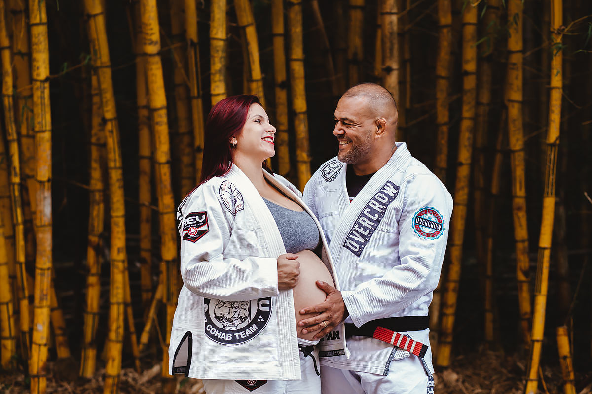 Ensaio Gestante do Parque da Independência em SP Tema Jiu Jitsu