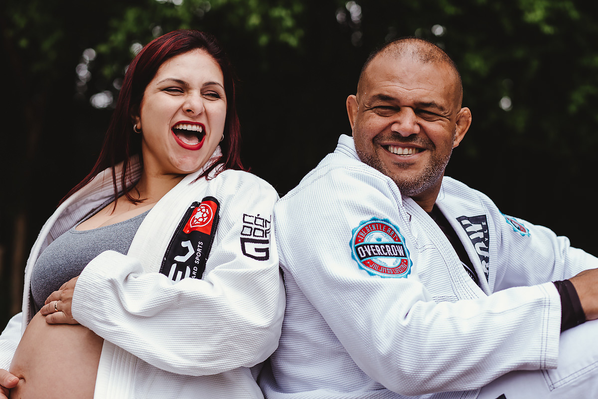 Ensaio Gestante do Parque da Independência em SP Tema Jiu Jitsu