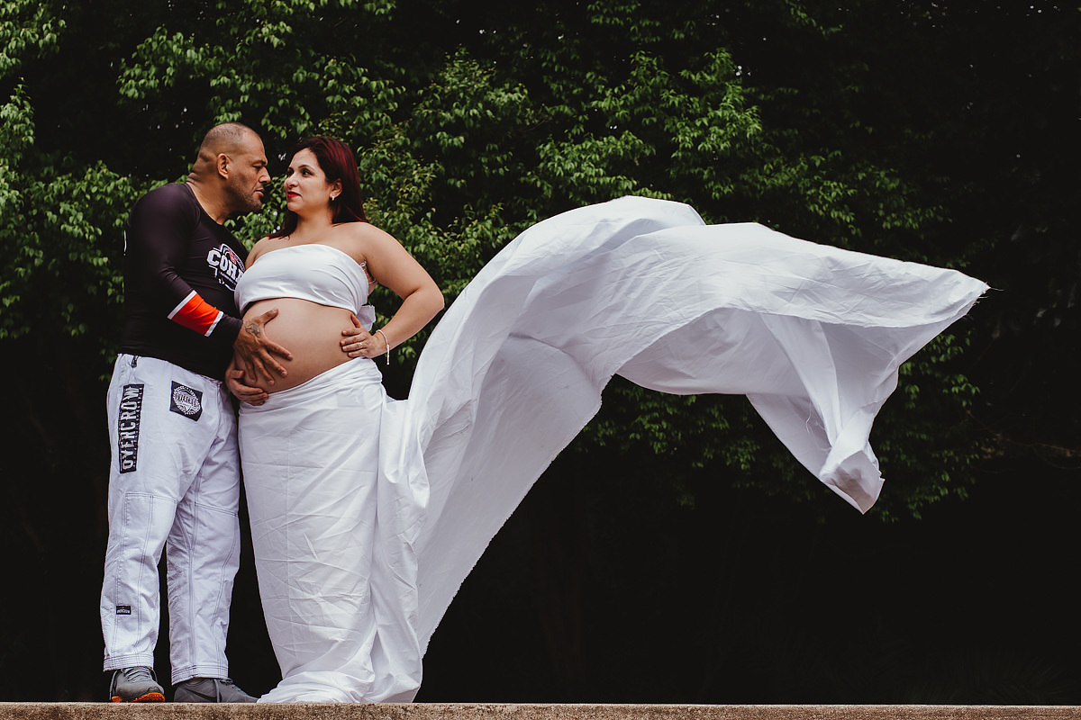 Ensaio Gestante do Parque da Independência em SP Tema Jiu Jitsu