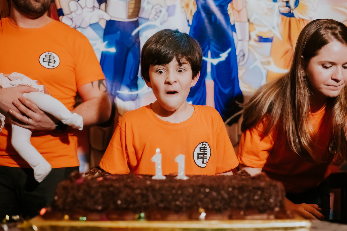 Festa Infantil no Buffet Planeta Kids tema Dragon Ball z, realizado por Anderson Crepaldi