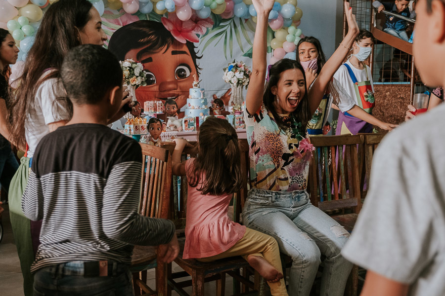 Festa infantil com tema Moana da Clarice no Buffet Casa na Floresta por Anderson Crepaldi Fotografia