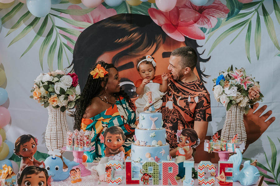 Festa infantil com tema Moana da Clarice no Buffet Casa na Floresta por Anderson Crepaldi Fotografia