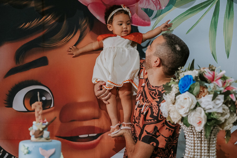 Festa infantil com tema Moana da Clarice no Buffet Casa na Floresta por Anderson Crepaldi Fotografia