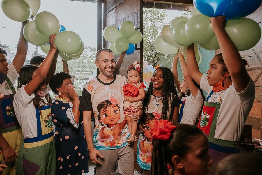 Festa infantil com tema Moana da Clarice no Buffet Casa na Floresta por Anderson Crepaldi Fotografia