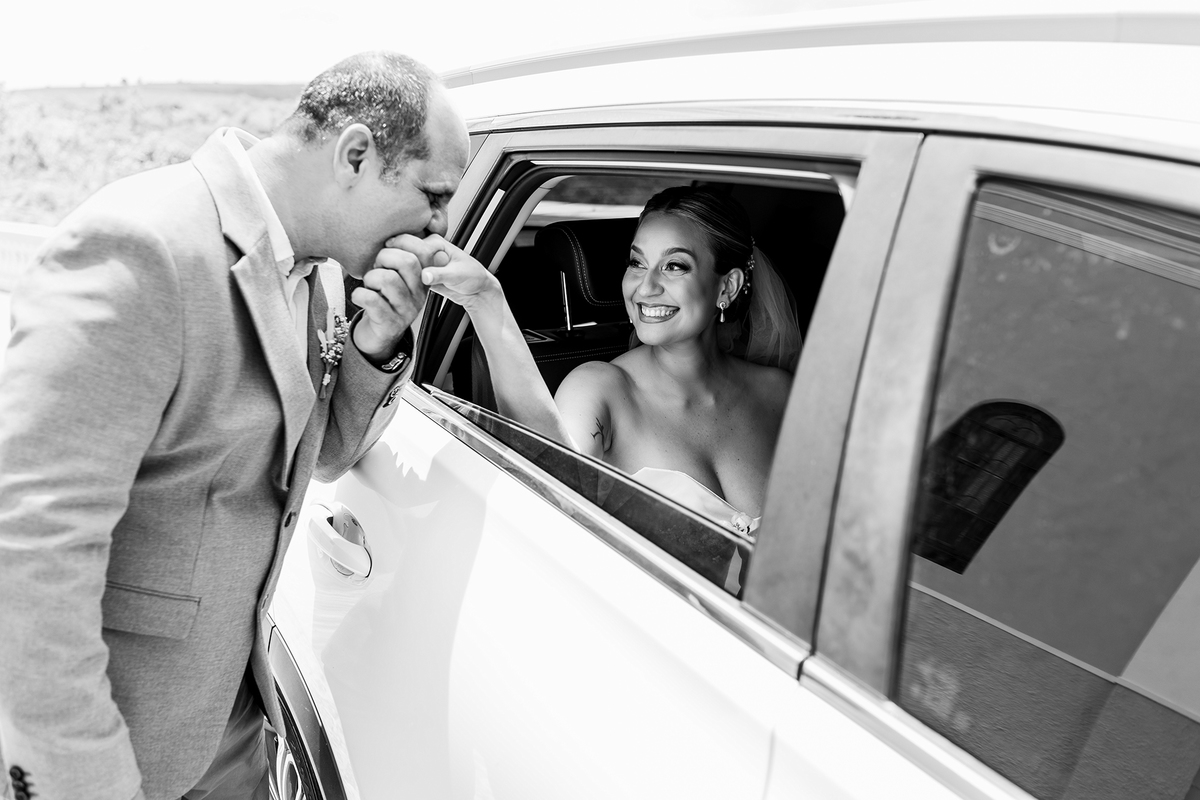 Chegada da noiva Casamento Colônia dos Padres Salesianos