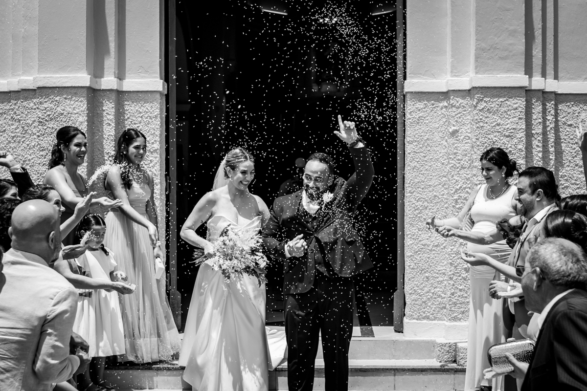 Saída dos noivos Casamento Colônia dos Padres Salesianos