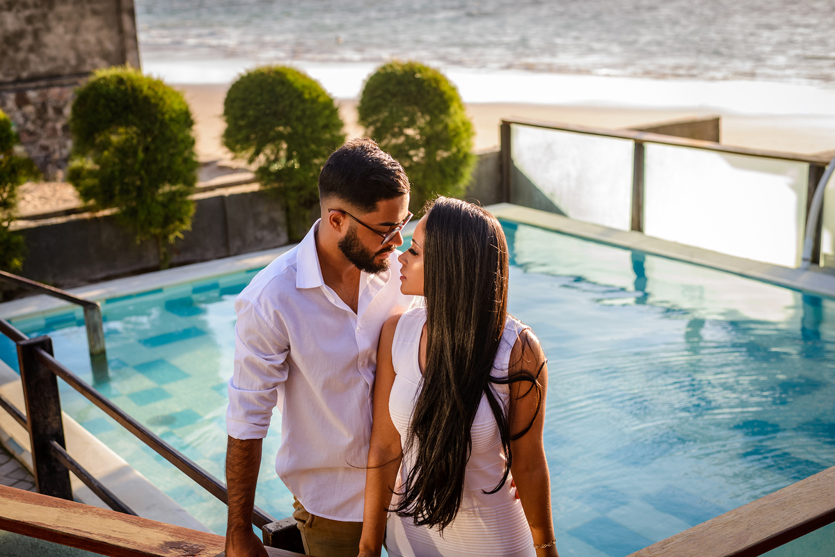 ensaio pré wedding na praia do Cupe