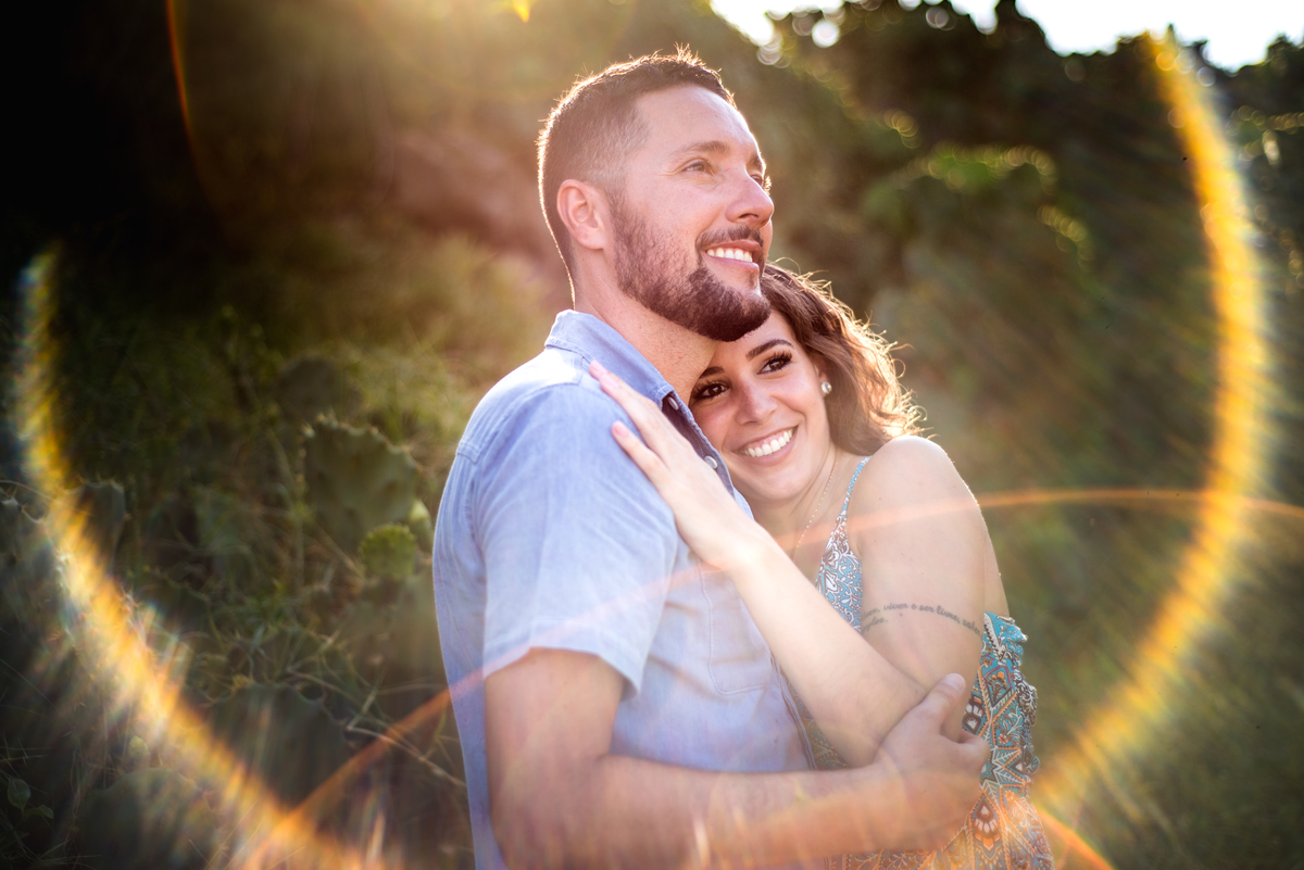 Carol e Luís bem juntos no Arpoador
