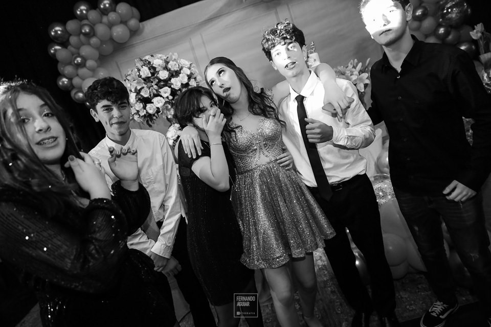 Fotos da aniversariante com as amigas