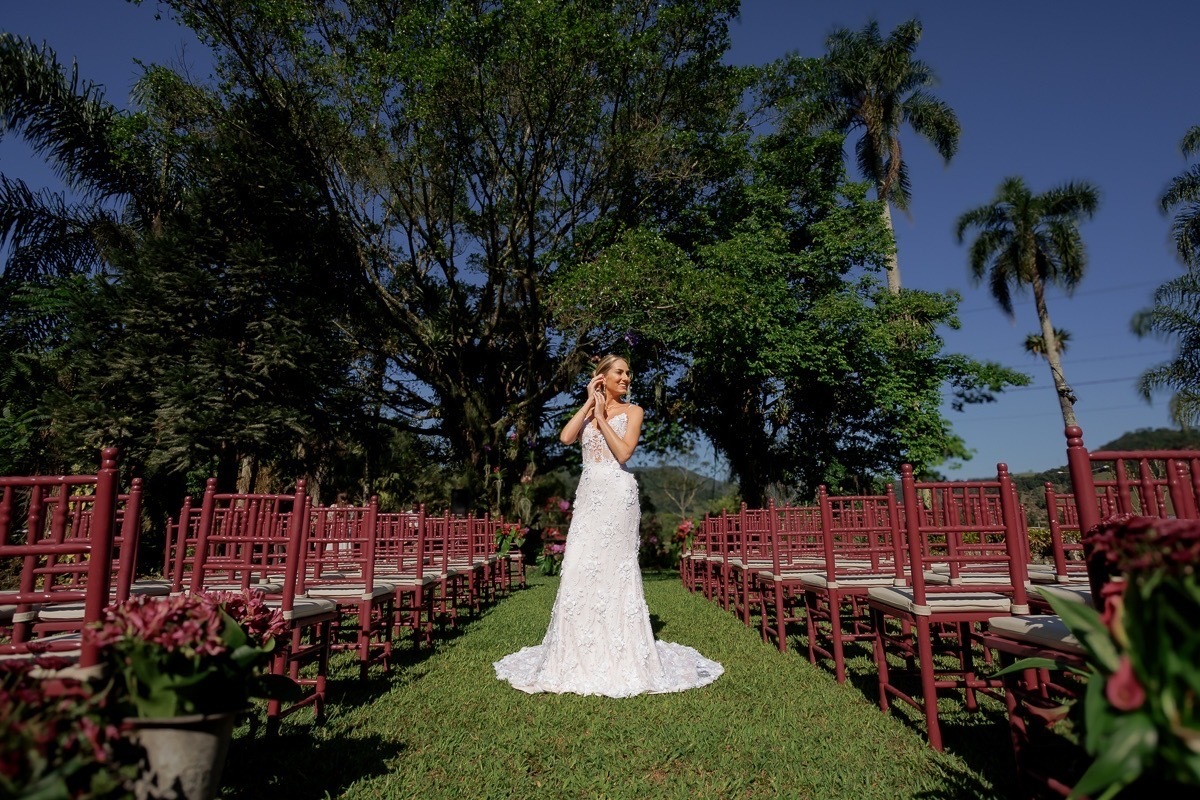 Vestido de noiva, retrato de noiva