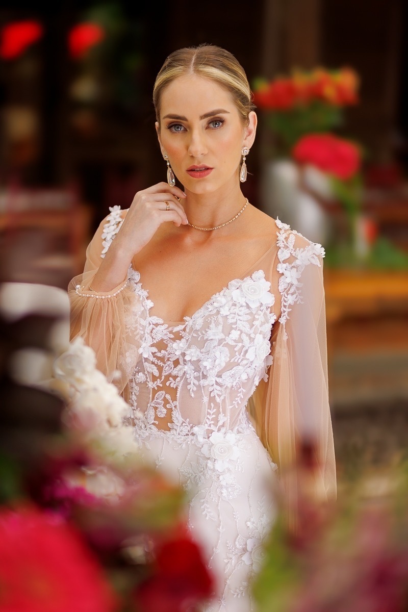 Vestido de noiva, retrato de noiva