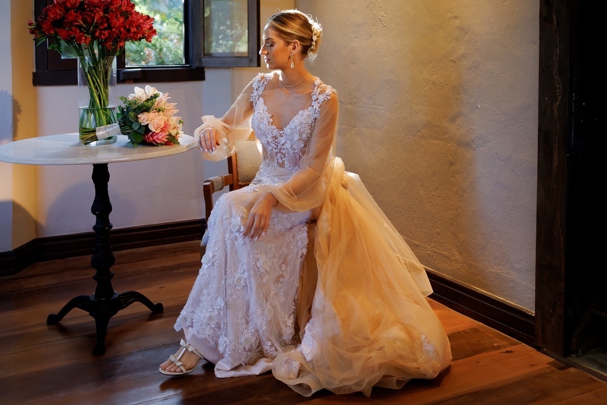 Buque que da noiva, retrato da noiva, vestido da noiva