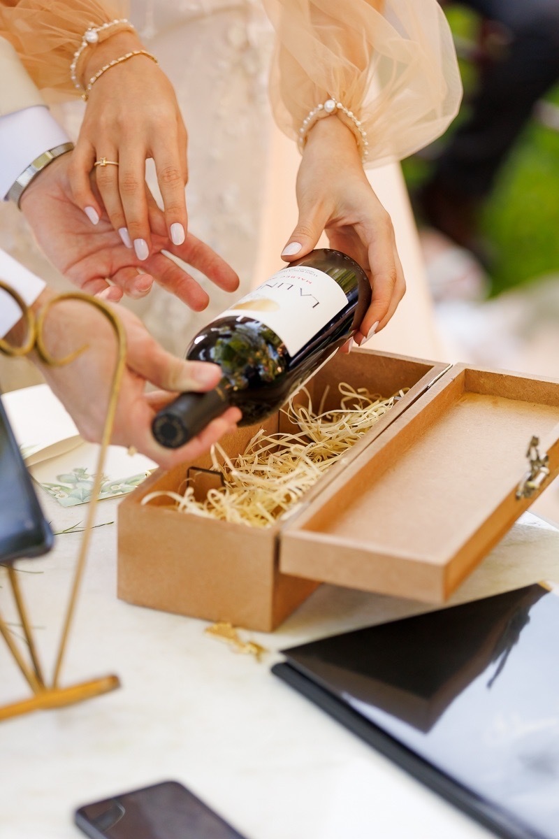 Vinho na cerimonio do casamento