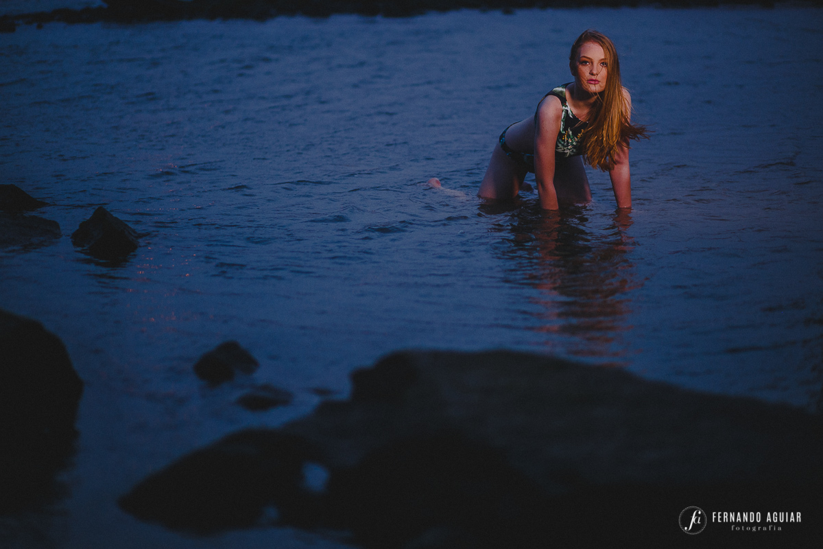 Ensaio de 15 anos no mar.