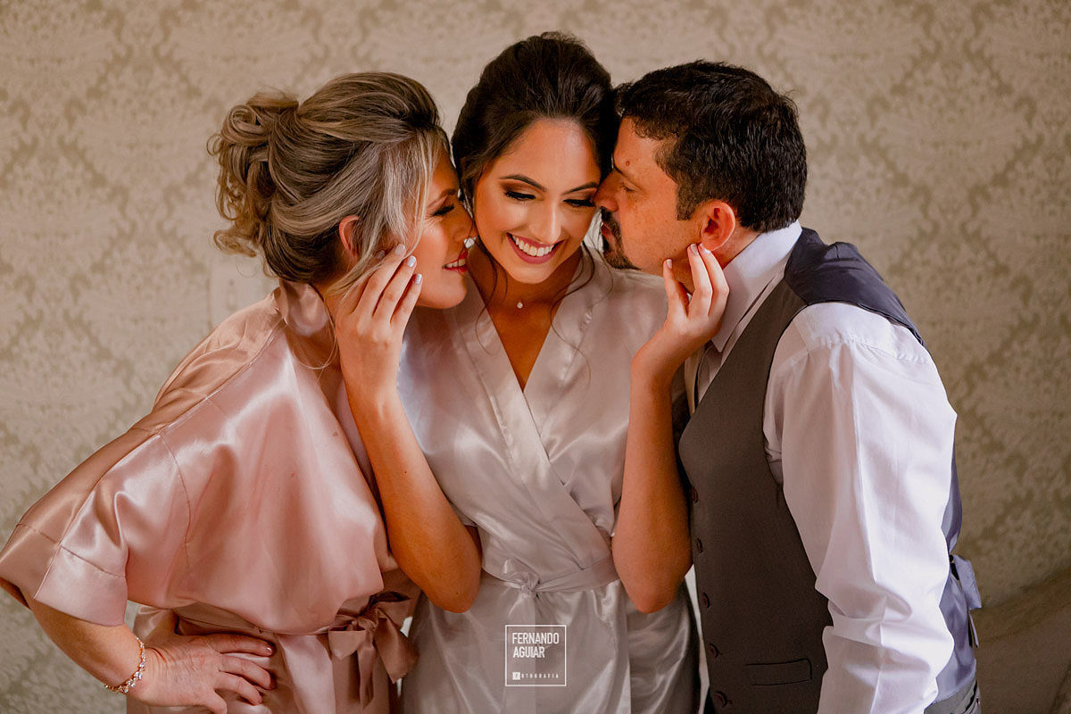 retrato da noiva com os pais 