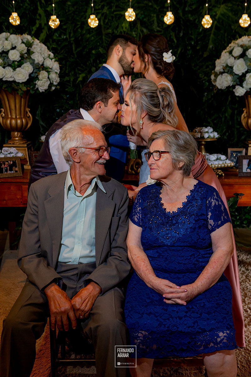 foto criativa de 3 gerações