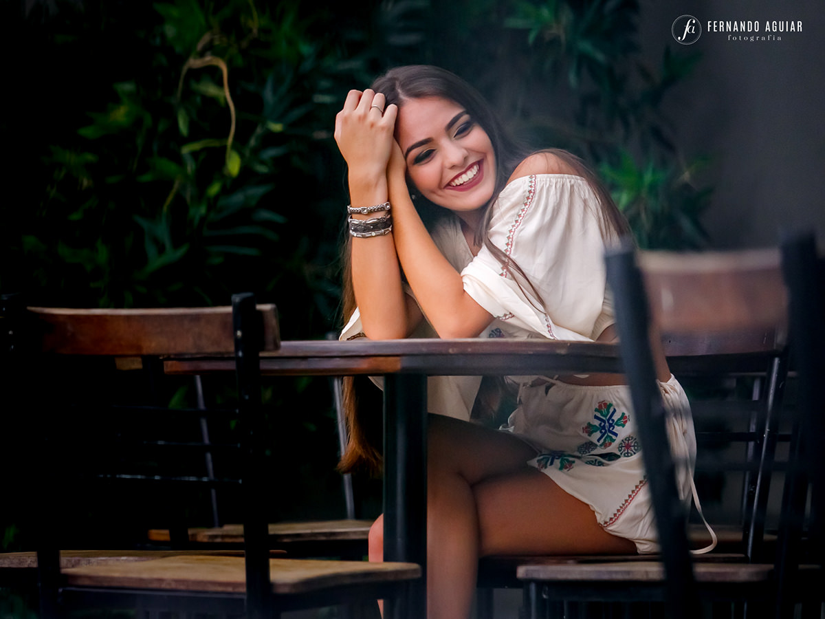 modelo sorridente ensaio de 15 anos