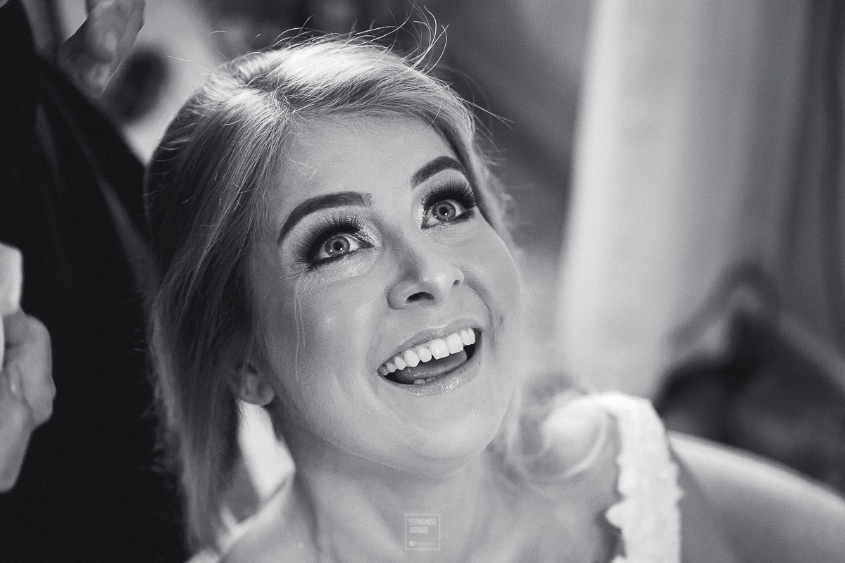 noiva chorando durante o making of 