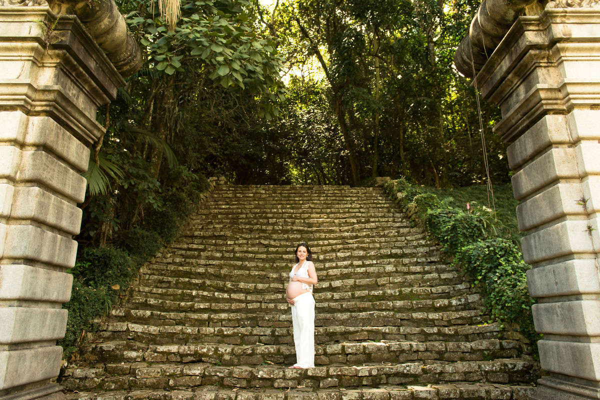 ensaio de gestante no jardim botanico em são paulo