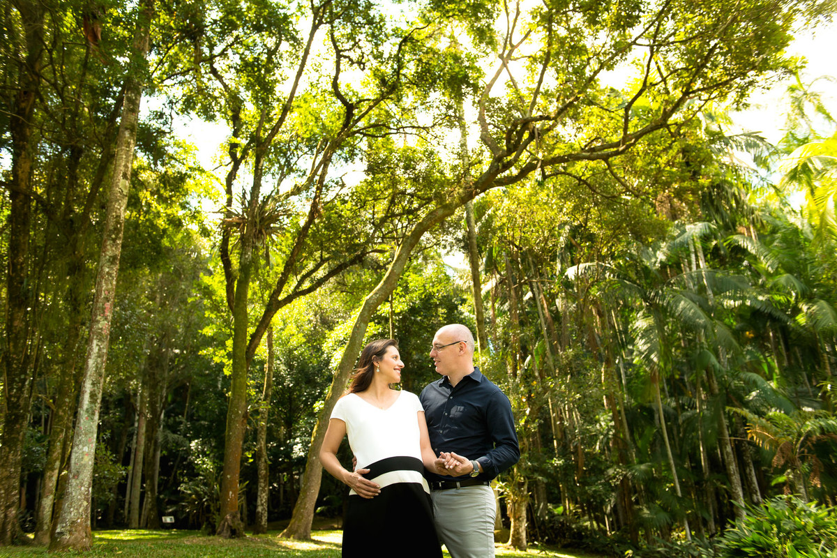 ensaio de gestante no jardim botanico em são paulo