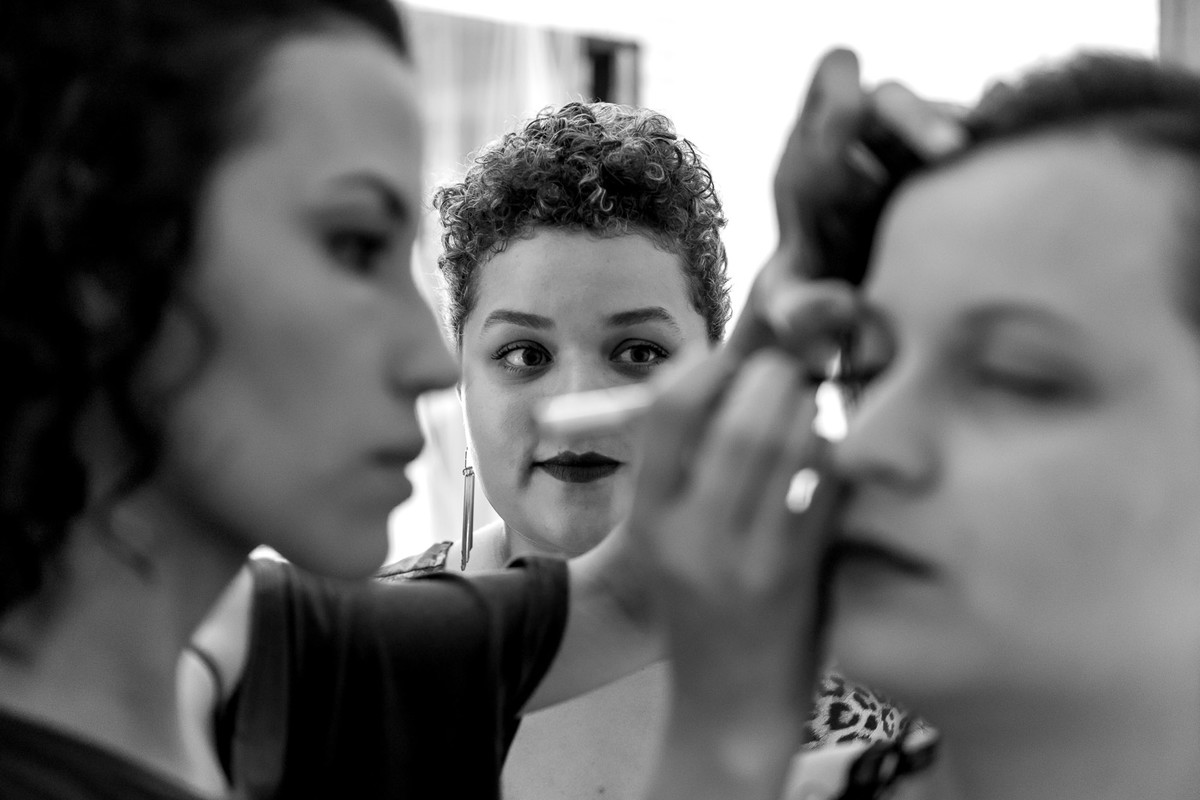 madrinhas se preparando no making of