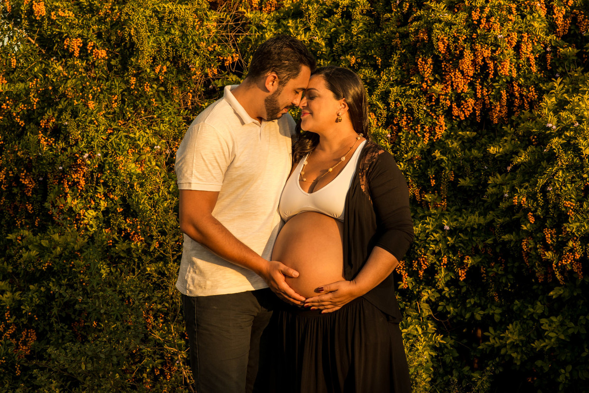 casal gestante juntos no parque vila lobos