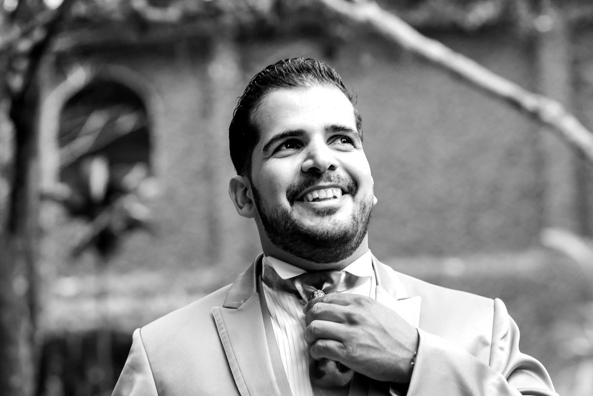 noivo se preparando no Buffet Mombaça Park