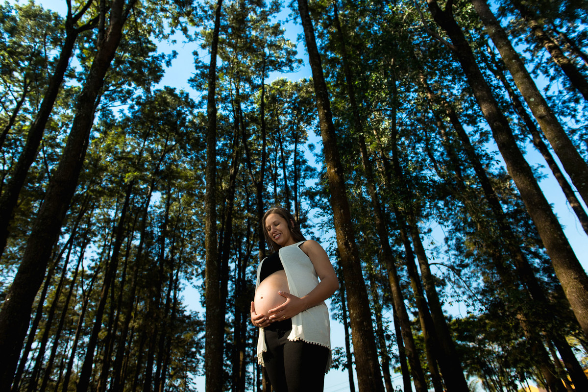 mulher gestante na cidade de Holambra