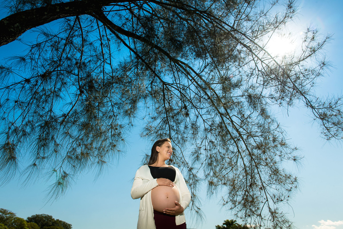 mulher gestante na cidade de Holambra