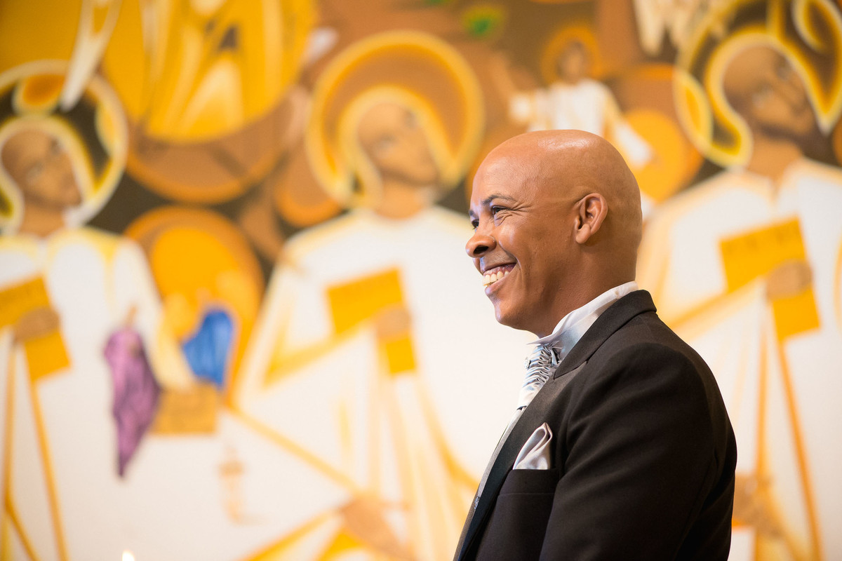 noivo na igreja Paroquia Santa Luzia em São Paulo