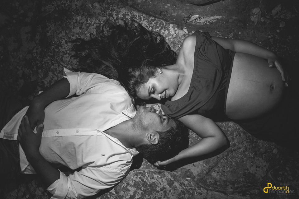 Beijo em preto e branco