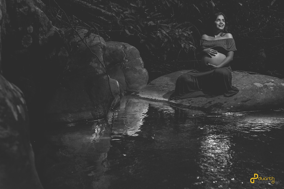 Gestante no rio