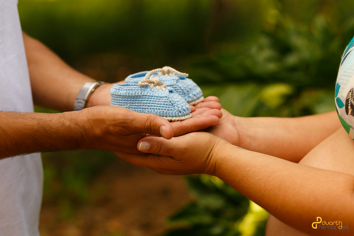 Segurando o sapatinho