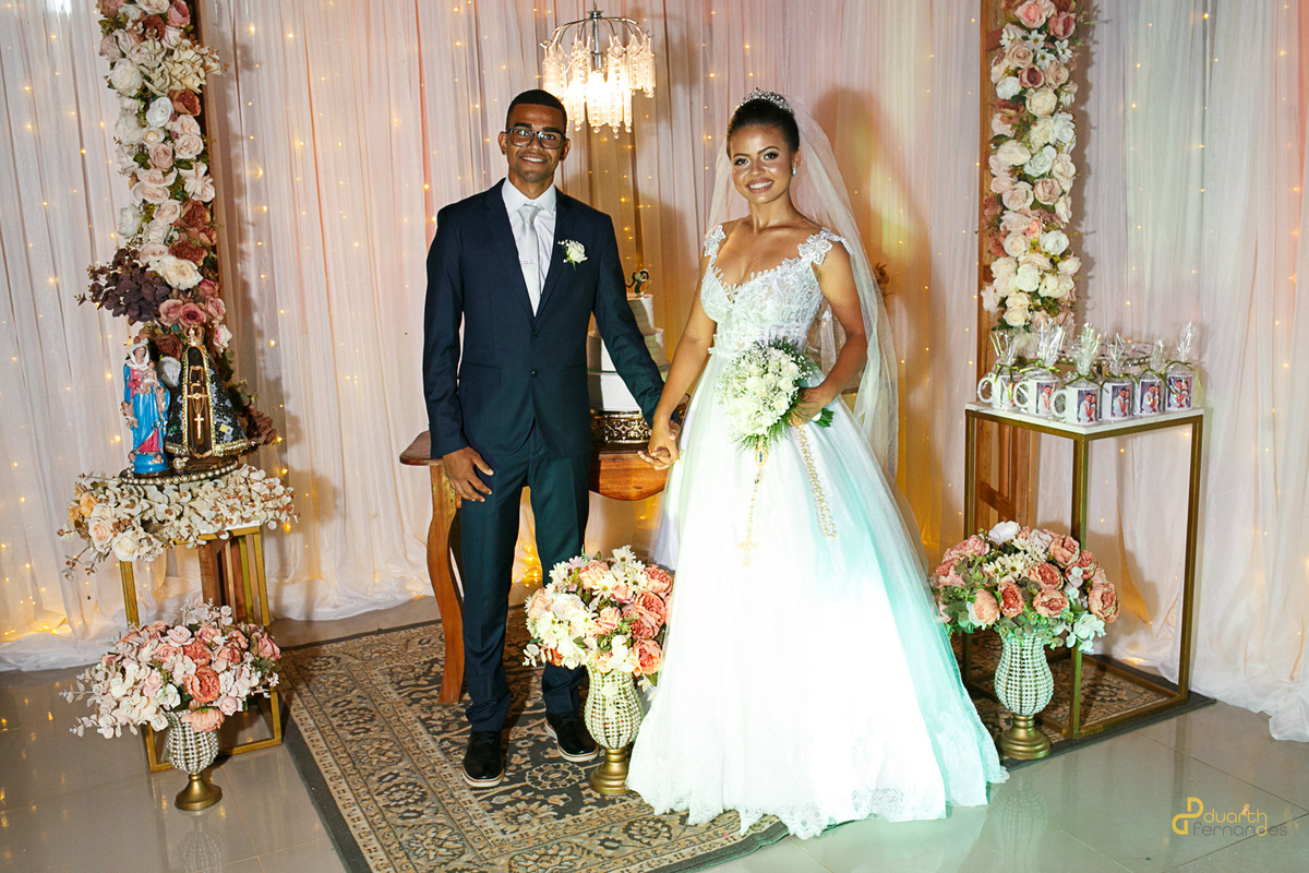 Momento de oração dos noivos