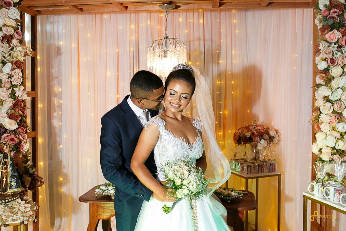 Detalhes do brinco da noiva