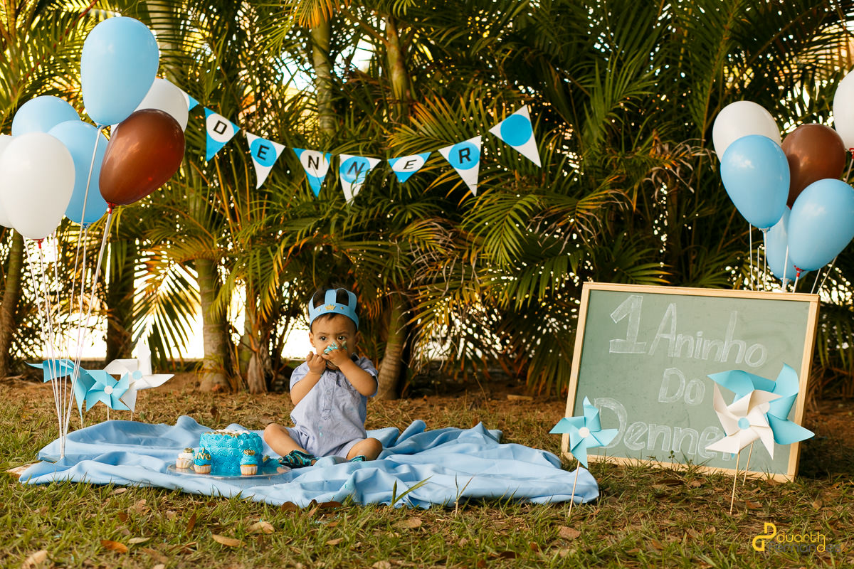 Denner no clube campestre e seu smash the cake