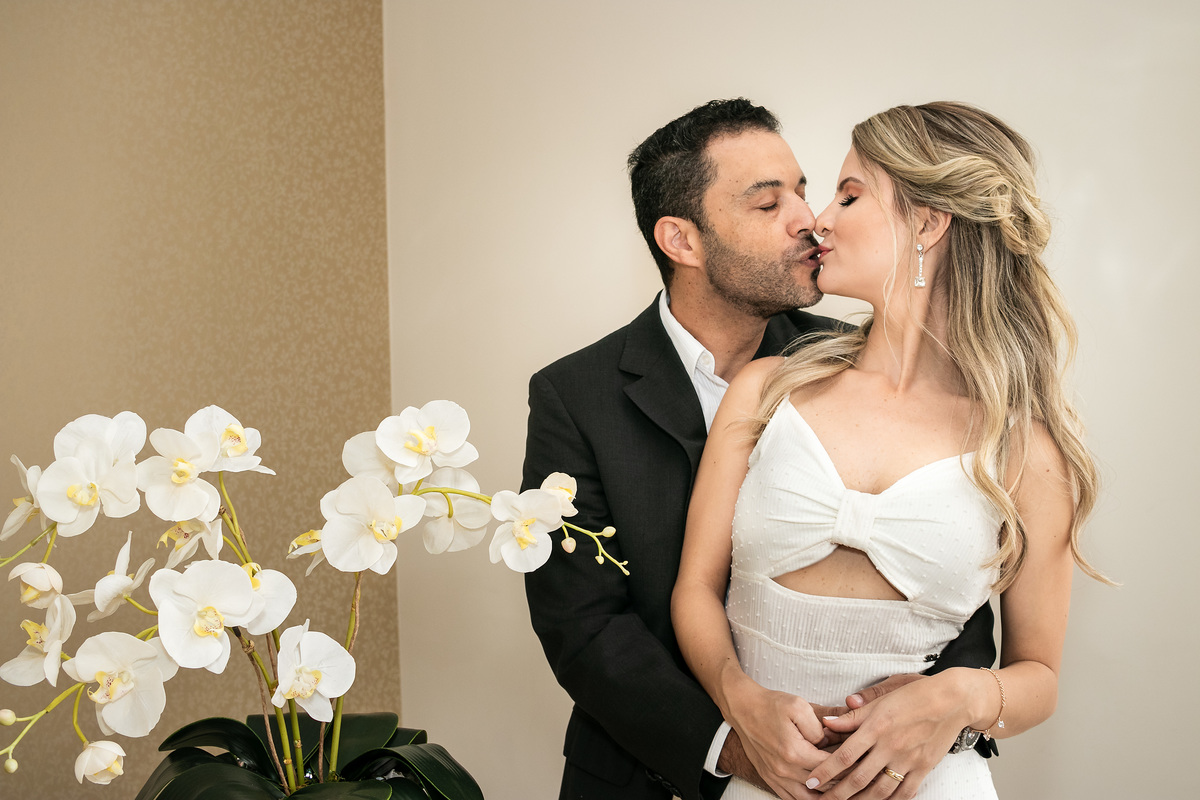 Beijo depois do casamento