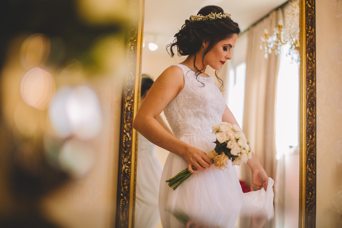 Retrato da noiva bonita